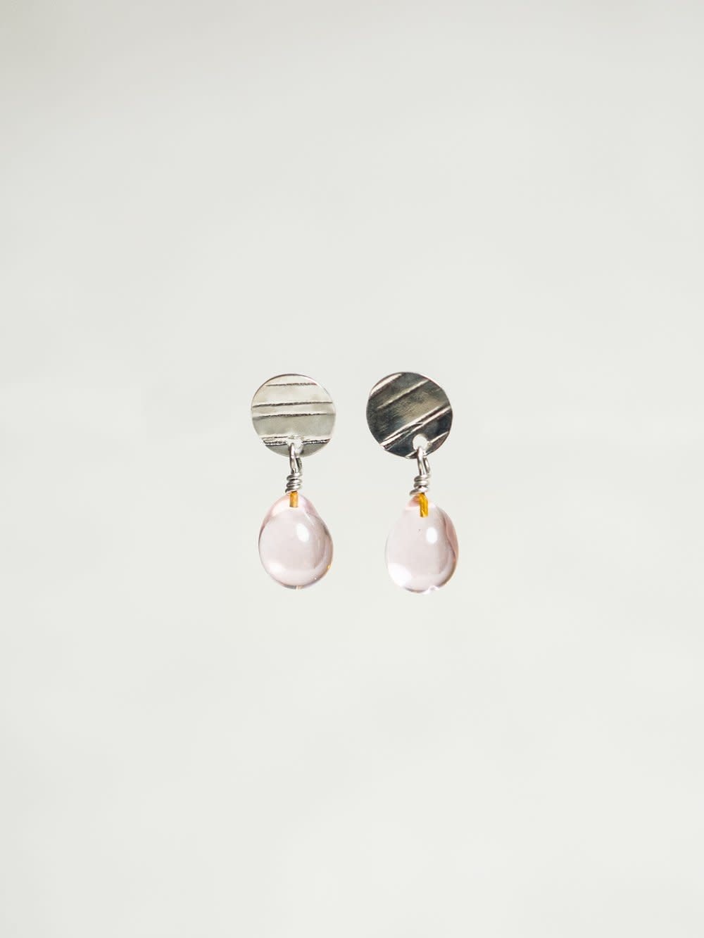 Minori Takagi Earrings - Shizuku Drop - Pink