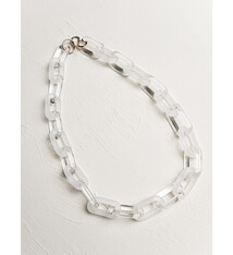 Minori Takagi Necklace - Glass Sandblasted Chain