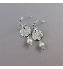 Mikel Grant Jewelry Earrings - Pearl Moondrop Silver