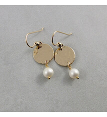 Mikel Grant Jewelry Earrings - Pearl Moondrop Gold