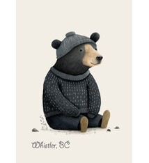Art Card - Whistler Bear in Beanie
