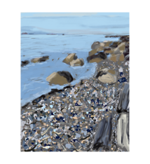 Heather Johnston Art Card - John Lawson Park Beach