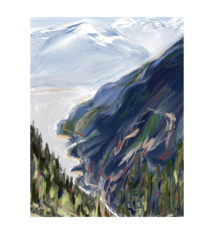 Heather Johnston Art Card - Sea to Sky from Cabin Lake Lookout