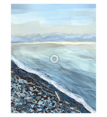 Heather Johnston Art Card - Shoreline Saratoga Beach