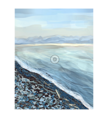 Heather Johnston Art Card - Shoreline Saratoga Beach