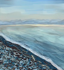 Heather Johnston Art Block - Saratogo Beach