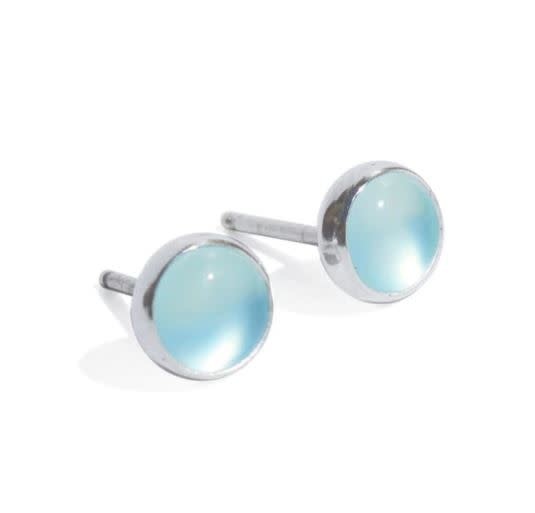 Paprika Design - CCBC Earrings - Aqua Chalcedony Studs - 8mm