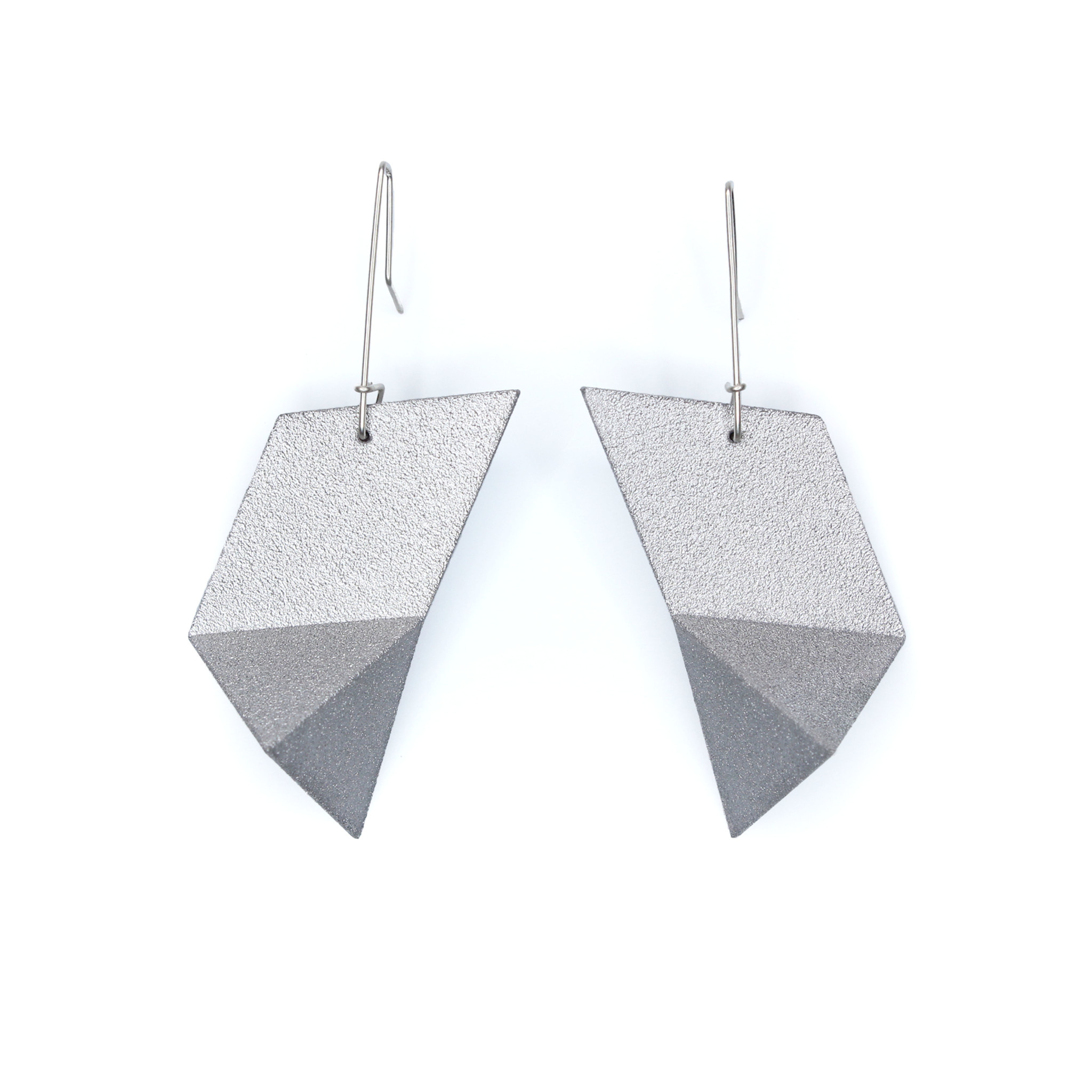 Design + Conquer Earrings - Racer Earrings - Silver