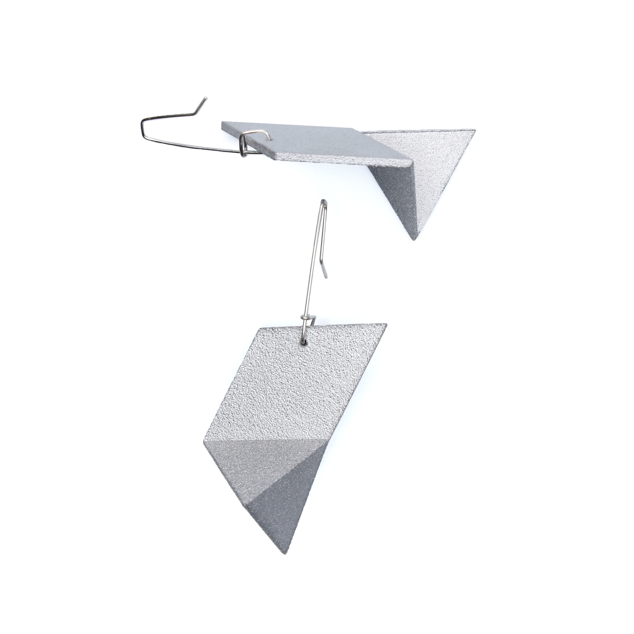 Design + Conquer Earrings - Racer Earrings - Silver