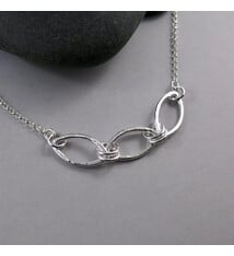 Mikel Grant Jewelry Necklace - Leaf Trio Sterling Silver