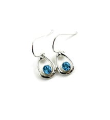 Mikel Grant Jewelry Earrings - Blue Topaz Raindrop Sterling Silver