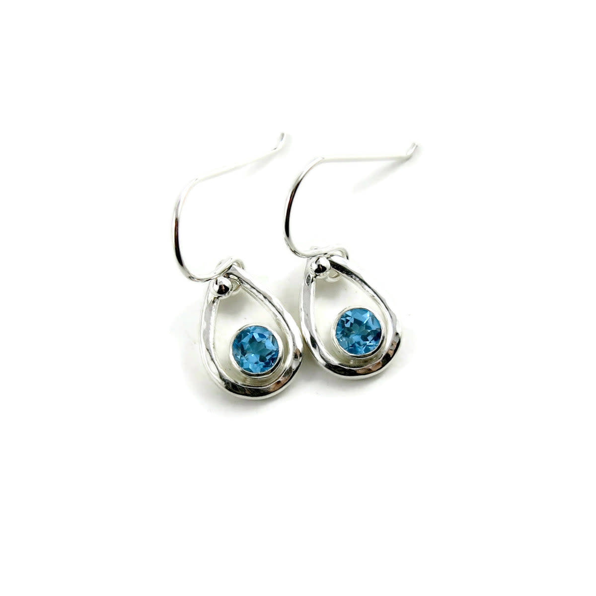 Mikel Grant Jewelry Earrings - Blue Topaz Raindrop Sterling Silver