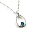 Mikel Grant Jewelry Necklace - Blue Topaz Raindrop Sterling Silver