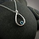 Mikel Grant Jewelry Necklace - Blue Topaz Raindrop Sterling Silver