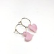 Minori Takagi Earrings - Heart Hoop - Pink