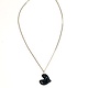 Minori Takagi Necklace - Glass Heart, 14K Gold Fill - Black