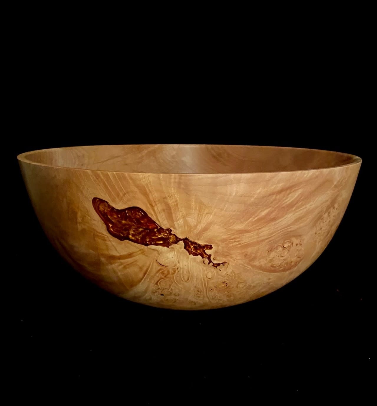 GDK Design - Glen Kappel Bowl - Big Leaf Maple Burl 18.5 x 8"