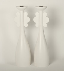 Britchie Candle Stick - Flugel Winged - Natural White - Set of 2