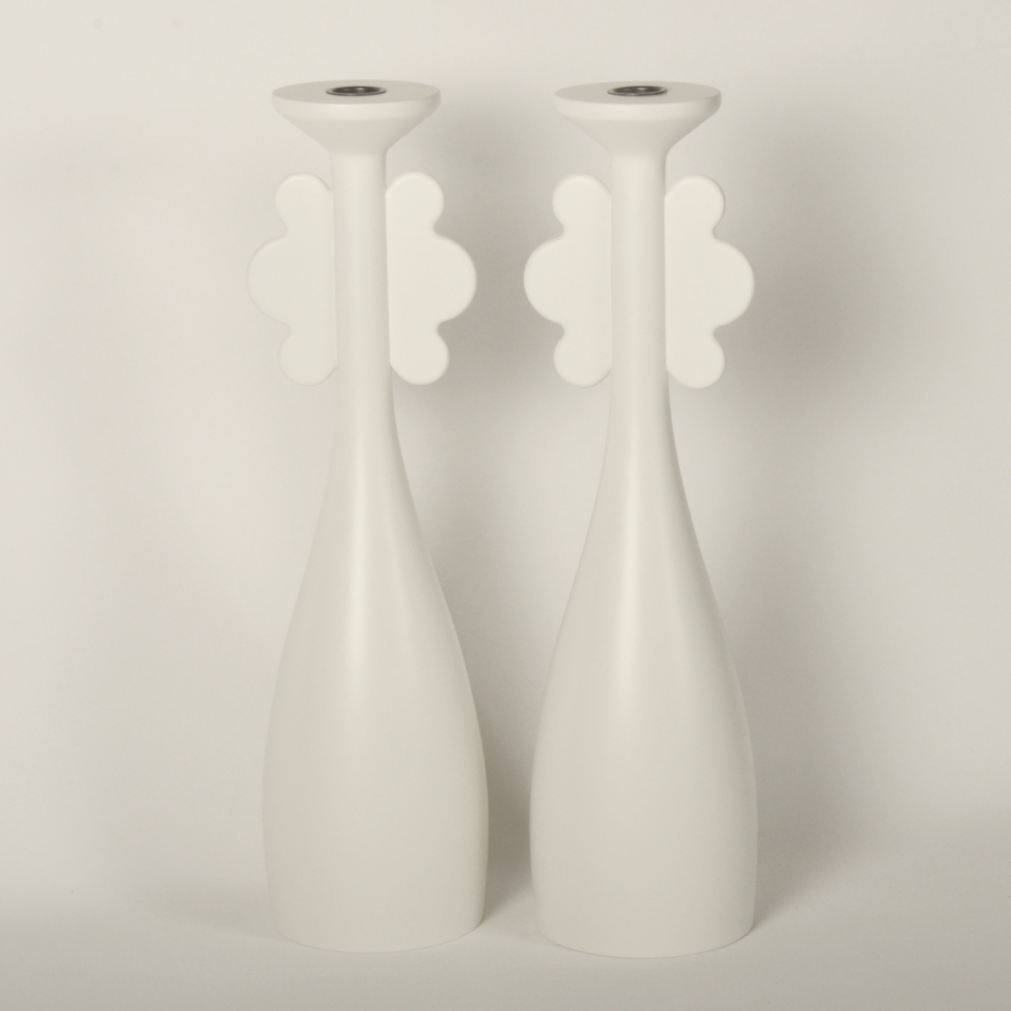 Britchie Candle Stick - Flugel Winged - Natural White - Set of 2