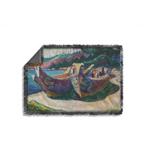 AAM Collection Tapestry Blanket - Emily Carr War Canoes