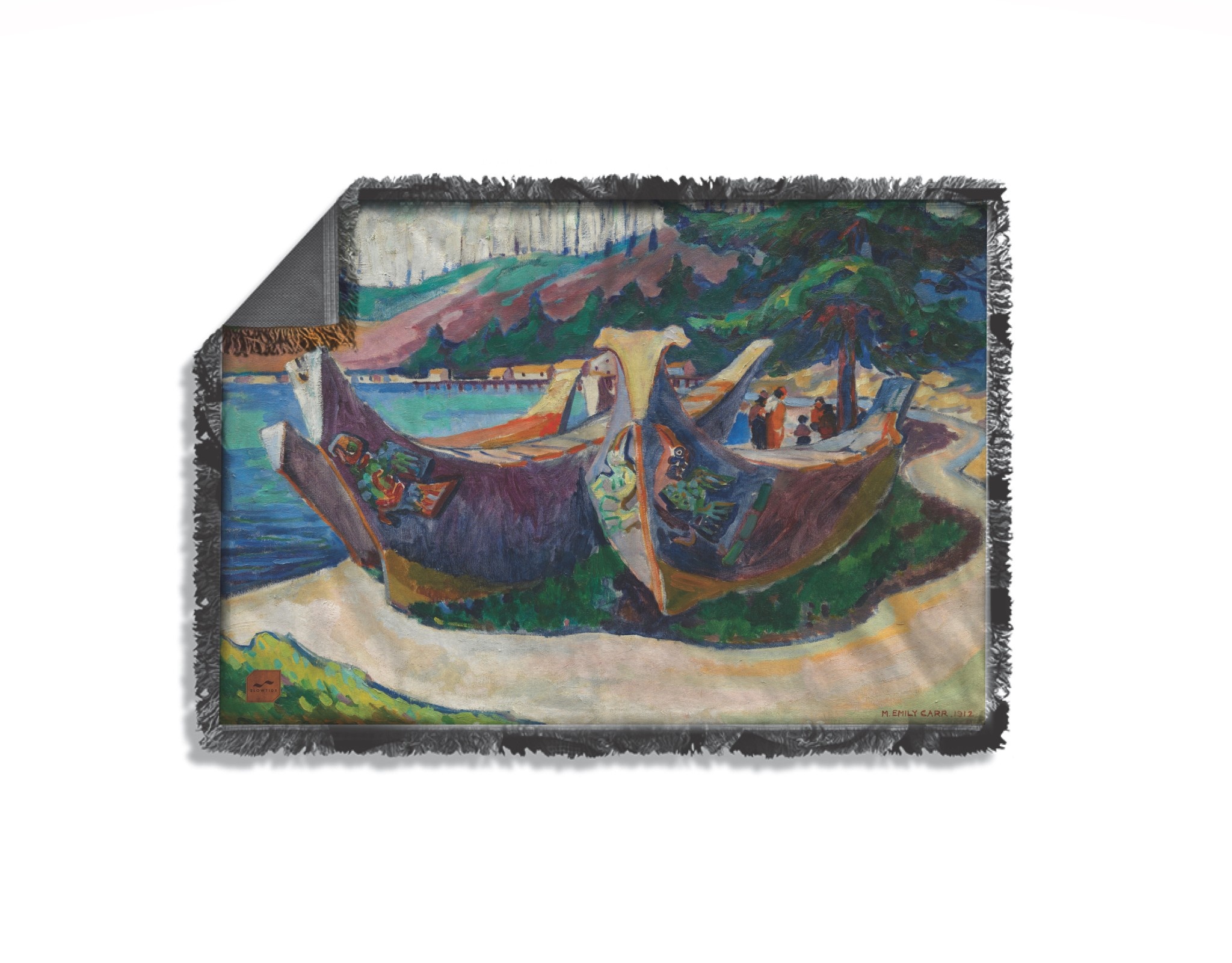 AAM Collection Tapestry Blanket - Emily Carr War Canoes