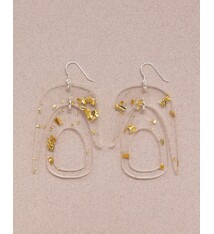 Warren Steven Scott Earrings - Salish Chandelier - Gold Flakes