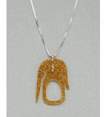 Warren Steven Scott Necklace - Salish Pendant - Super Sparkle Gold Glitter