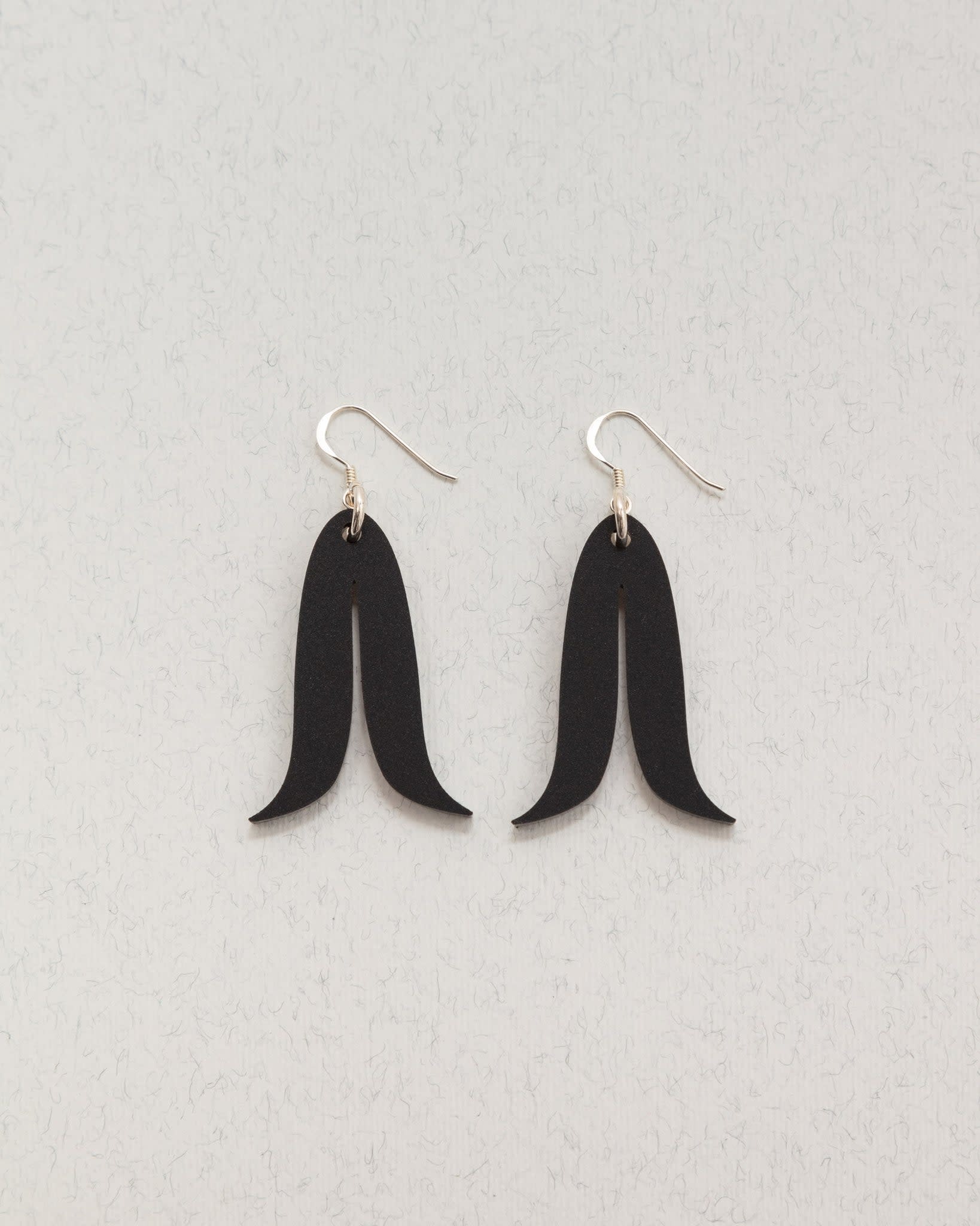 Warren Steven Scott Earrings - Joined Feather Mini - Black