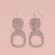 Warren Steven Scott Earrings - Inverted Ovoid Mini - Super Sparkle Silver Glitter