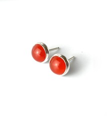 Paprika Design - CCBC Earrings - Carnelian Studs 8mm