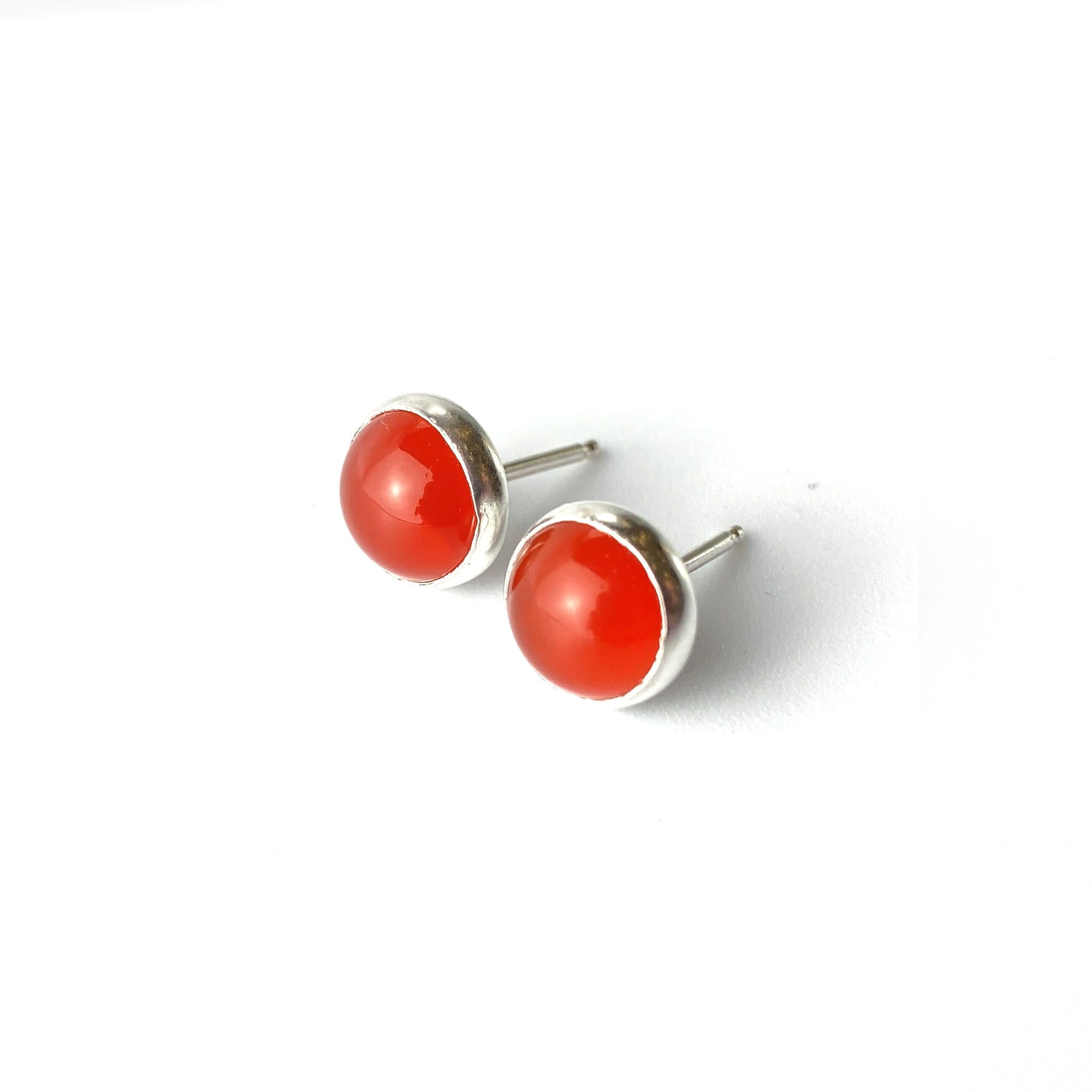 Paprika Design - CCBC Earrings - Carnelian Studs 8mm