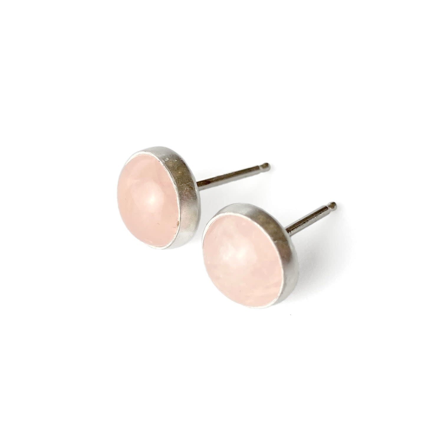 Paprika Design - CCBC Earrings - Rose Quartz Studs 8mm