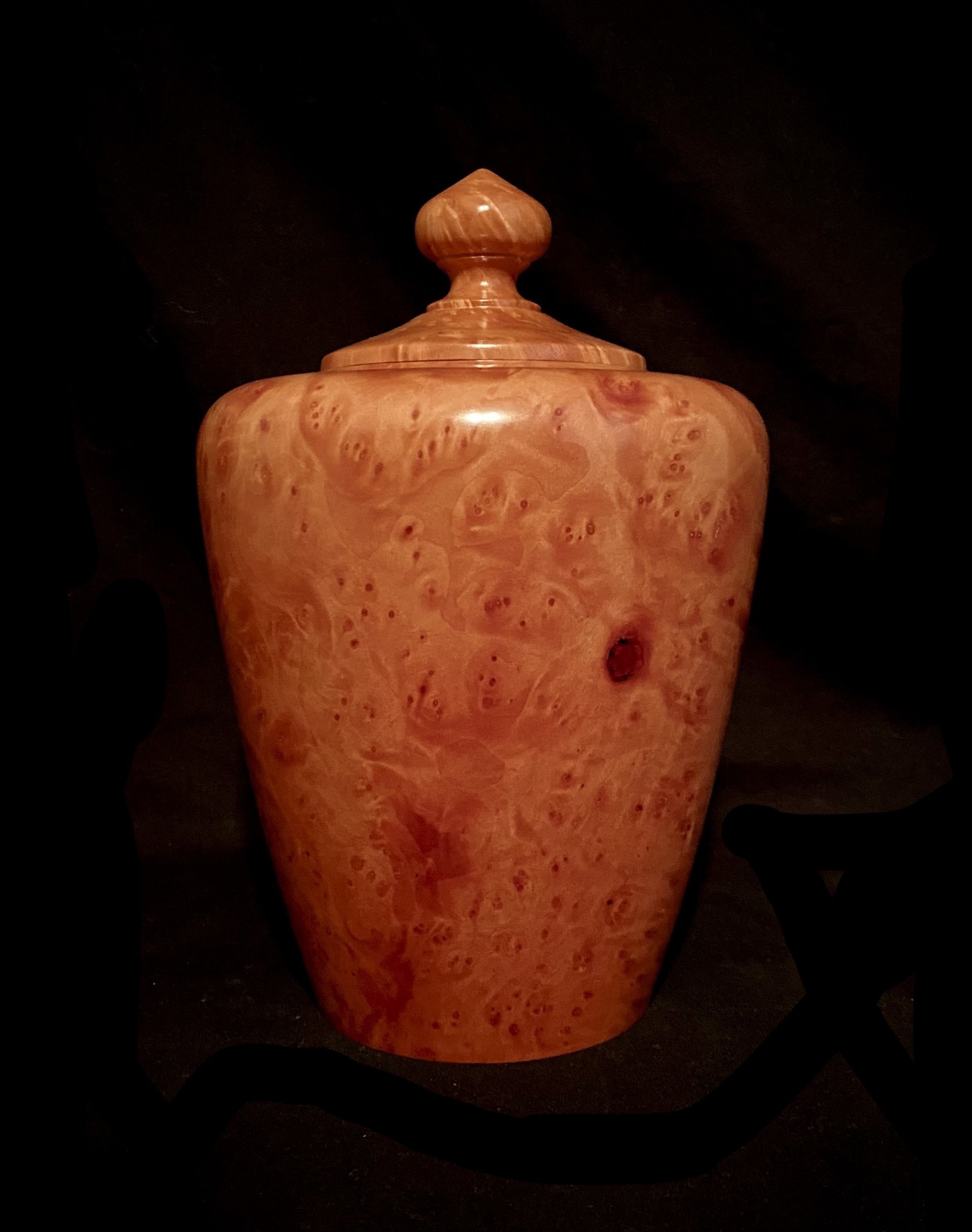 GDK Design - Glen Kappel Lidded Vessel - Arbutus Burl 9.25”