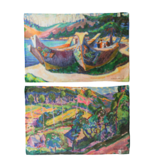 Kitchen Towel - Emily Carr War Canoe & Le Paysage