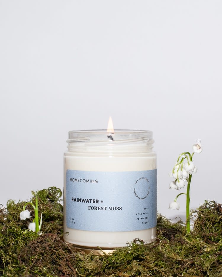 Soy Wax Candle - Rainwater + Forest Moss