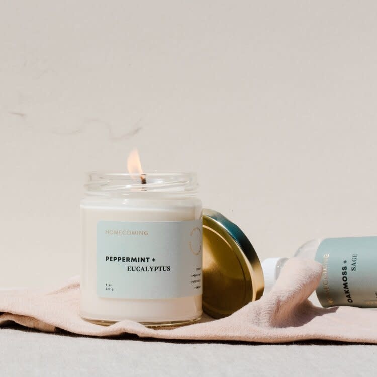 Soy Wax Candle - Peppermint + Eucalyptus