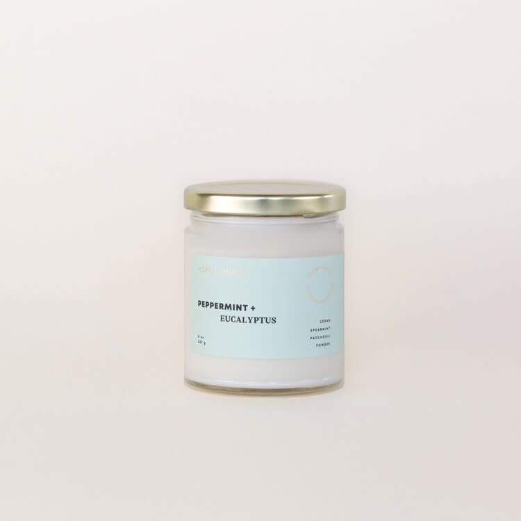 Soy Wax Candle - Peppermint + Eucalyptus