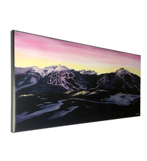 Leilani the Artist - Leilani Beckett Mounted Print - Whistler Blackcomb Evening Glow