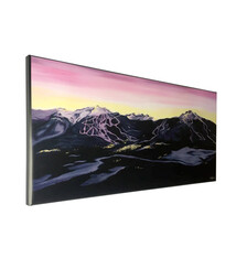 Leilani the Artist - Leilani Beckett Mounted Print - Whistler Blackcomb Evening Glow