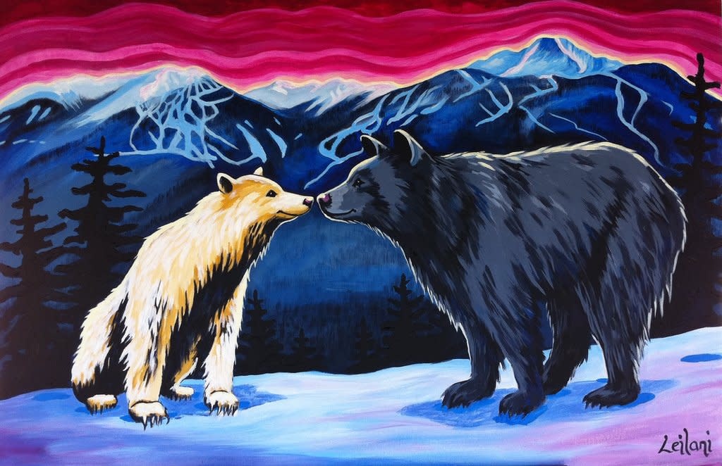 Leilani the Artist - Leilani Beckett Mounted Print - Whistler Bears