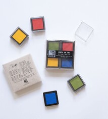 Chroma Mini Ink Pads - Red/Yellow/Blue/Green