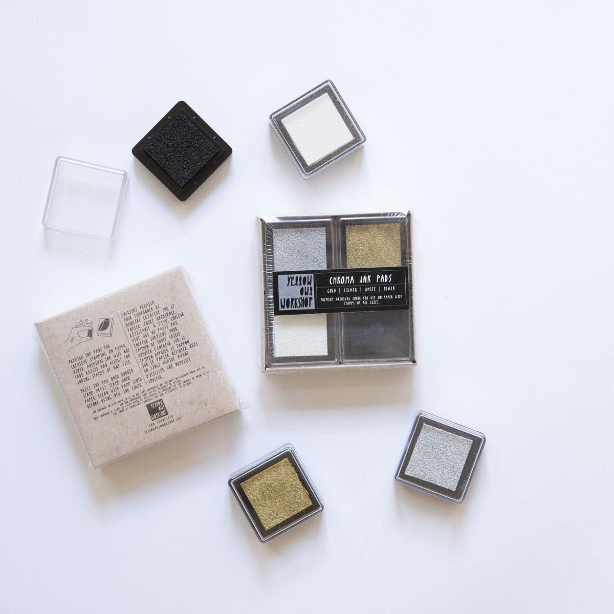 Chroma Mini Ink Pads - Gold/Silver/White/Black