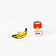 Earrings - Pop Art Bananas & Soup