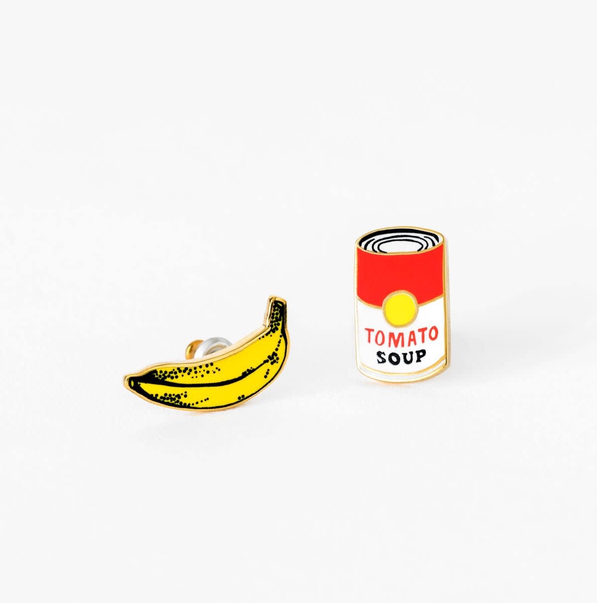 Earrings - Pop Art Bananas & Soup