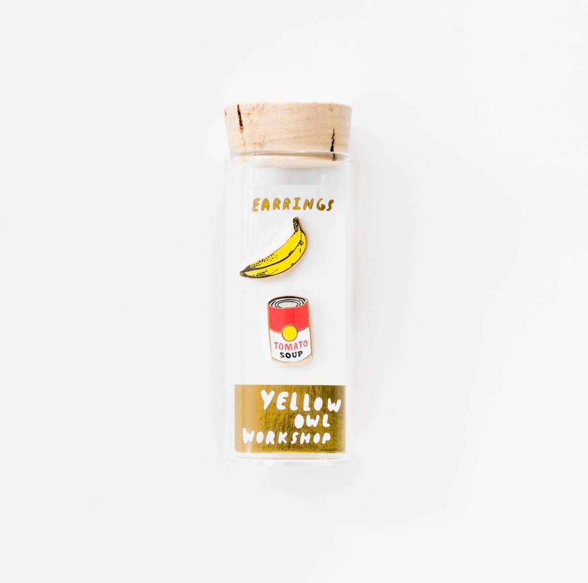 Earrings - Pop Art Bananas & Soup