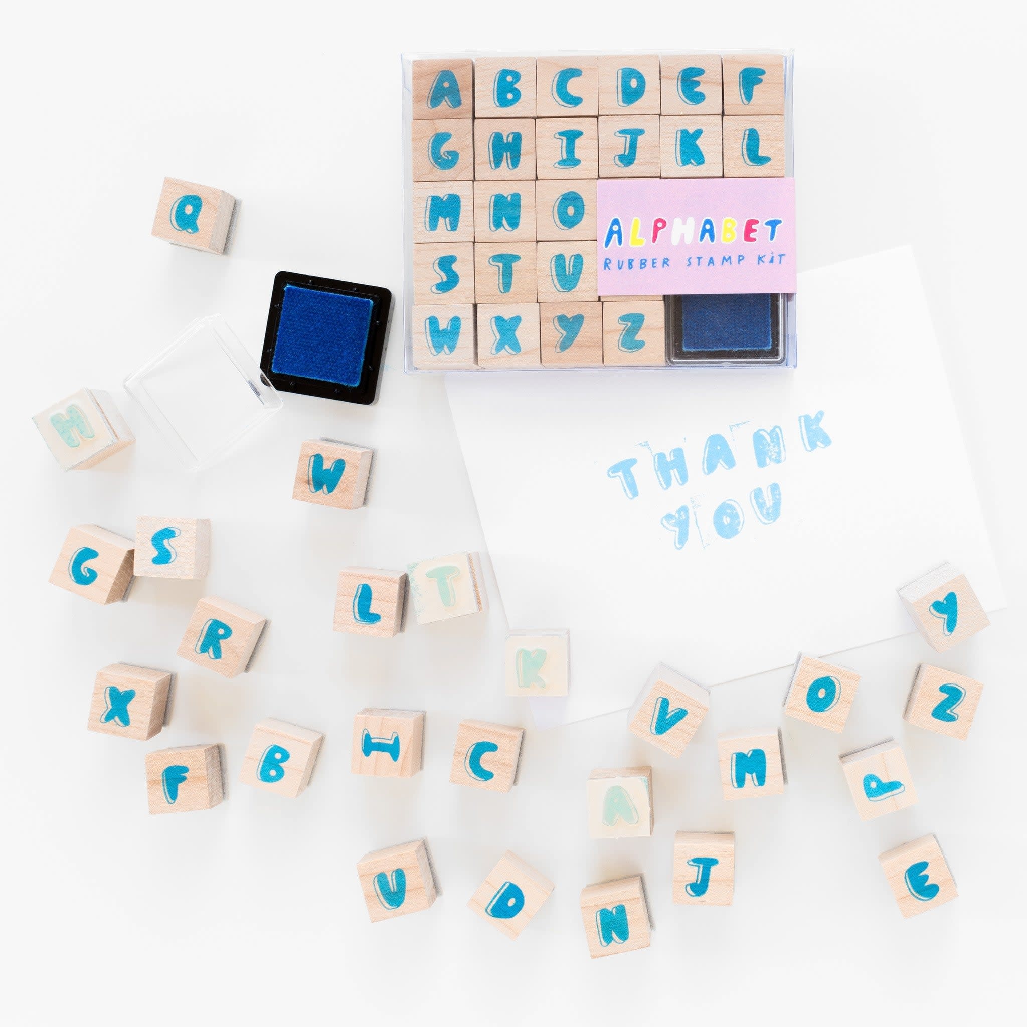 Rubber Stamp Kit with Ink - Alphabet