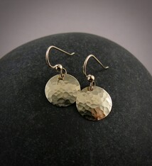 Mikel Grant Jewelry Earrings - Hammer Disc Small 14K Gold Fill
