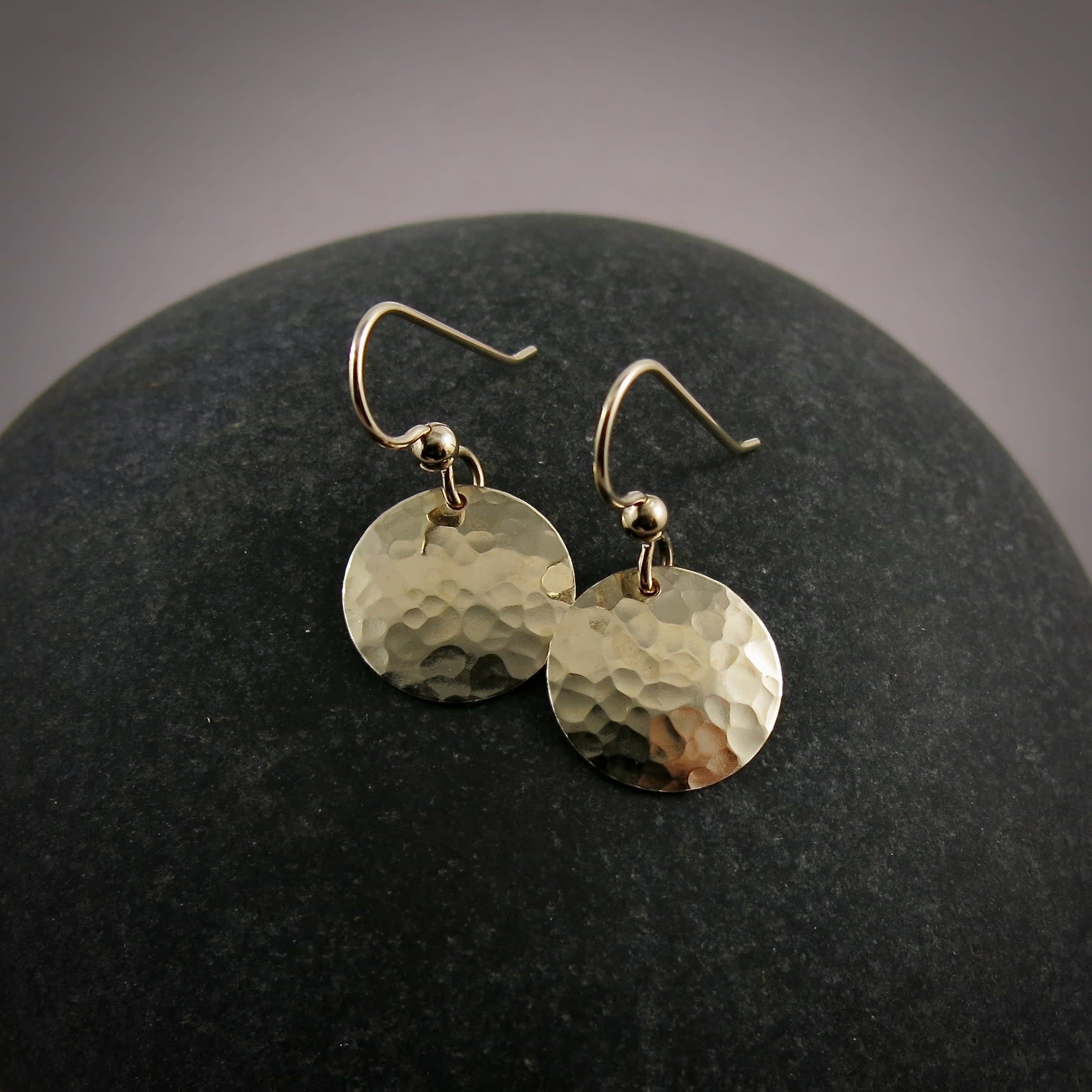Mikel Grant Jewelry Earrings - Hammer Disc Small 14K Gold Fill