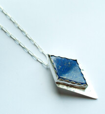 Fire & Grace Silverworks - Marian De Gier - CCBC Necklace - Lapis Lazuli Pendant - Large