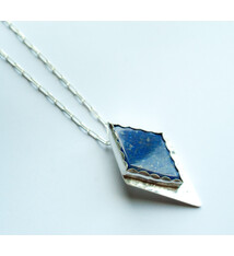 Fire & Grace Silverworks - Marian De Gier - CCBC Necklace - Lapis Lazuli Pendant - Large